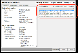 Import E Lab Test Results Pcc Learn