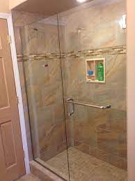 3 8 Frameless Door And Panel With Towel Bar And Robe Hook Shower Doors Frameless Shower Doors Glass Shower