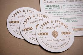 Craft Beer Inspired Letterpress Wedding Invitation Beer Mats Designed By Www Toandfrom Beer Wedding Letterpress Wedding Invitations Beer Wedding Invitations