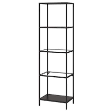 Vittsjo Etagere Brun Noir Verre Ikea Shelf Unit Glass Shelves Ikea Vittsjo