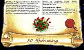Geburtstag beruhigt der einladung zum 80. 80 Geburtstag Geschenk Urkunde Mit Personlicher Widmung