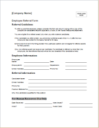Learn how to write that perfect cover letter to get you the job you deserve. Editable Employee Referral Form For Ms Word Document Hub