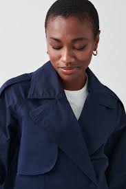 Trench Coat Navy Blue Ladies Coat Trench Coat Navy
