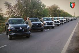 The 35th Marine Infantry Brigade received pickup trucks from the ...