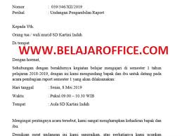 Untuk itulah surat undangan rapat sangat diperlukan. Contoh Surat Undangan Pengambilan Raport Untuk Wali Murid Belajar Office