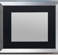 Trademark Fine Art Cadre photo argenté robuste de 40,6 x 50,8 cm avec  passe-partout noir de 28 x 35,6 cm