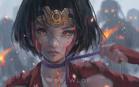 Download Short Hair Woman Warrior Sci Fi HD Wallpaper by Ina Wong