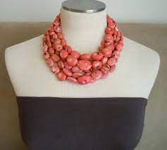 New Markdown Palau Necklace Pink Coral Nugget Necklace Etsy Coral Coral Jewelry Nugget Necklace