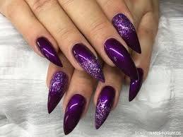 Nail Art Spitze 2017 Lila Glitzer Nagel Nageldesign Lila Glitter Nageldesign