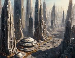 La ville de Coruscant de Star Wars telle que conçue par Doug Chiang)), ville  fantastique