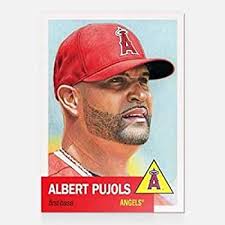 2018 Topps The MLB Living Set #22 Albert Pujols Los Angeles Angels Official  Baseball Trading Card with Facsimile Red Autograph