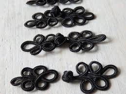 Chinese Knot Button Closures Five Pairs Of Black Decorative Knot Buttons Chinese Knot Ties Chinese Knot Buttons Frog B Chinese Knot Decorative Knots Knots