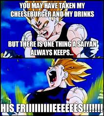 Vegeta Loves His Happy Meal Dragon Ball Super Funny Dbz Memes Anime Dragon Ball Super