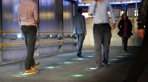 Kinetic Power Lit Sidewalk At West Ham Station London Is Forecast To Generate 21 Kilowatt Hours Of Electricity Over Kinetic Energy Kinetic Energy Harvesting