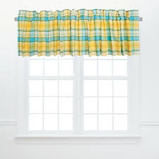 Plaid yellow purple aqua pink premade lined valance with circo fabric clearance. Aqua Kitchen Valances Target