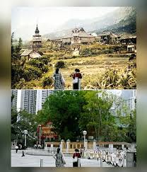 1925年 現今平行時空九十四年 黃大仙祠 時空轉換將兩位大媽由現在帶到1925年 黃大仙祠 大約相同方向位置 歷史時空 hong