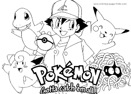 Free printable pokémon coloring pages. Printable Pokemon Coloring Sheets For Kids Drawing With Crayons