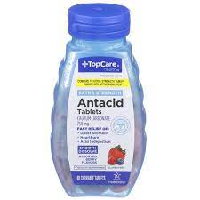 More images for top care brand antacid » Topcare Extra Strength Antacid Calcium Carbonate 750 Mg Chewable Tablets Assorted Berry 60 Ct Instacart