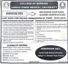 Admissions In Generic Bsn At College Of Nursing Jsmu Karachi Nurse Medical University Bsn