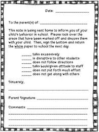 Behavior Note Home Parents As Teachers Classroom Behavior Classroom Behavior Management