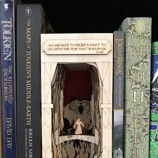 .when it is opened, it is a nostalgic micro landscape background wall, and the lights can be turned on at night, the visual effect is better. Book Nook Diy Kits Recreate Famous Scenes From Literature On Your Shelf Apartment Therapy