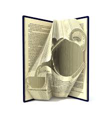 Book Folding Pattern Teapot And Cup 239 Folds Tutorial Etsy Book Folding Patterns Free Book Folding Patterns Folded Book Art