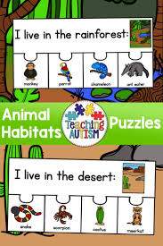 This Resource Contains 5 Different Puzzles Habitats These Puzzles Are A Great Way For You To Introduce An In 2020 Animal Habitats Preschool Animal Habitats Habitats