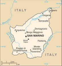 Where is location of san marino on the map. San Marino