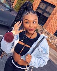 A Small Feed In Ponytail W A Little Twist Atlantabraider Atlbraider Feed In Braids Hairstyles Feed In Ponytail Braided Hairstyles