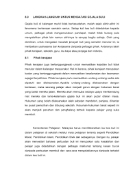 Punca gejala buli dalam kalangan pelajar sekolah dan langkah untuk mengatasinya. Langkah Atasi Buli
