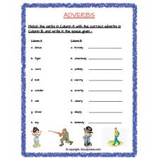 Tap into the 2nd std worksheets for different subjects and learn all the topics in it. English Adverbs Match The Following Worksheet 2 Grade 2 Estudynotes