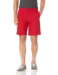 Hi you can try with round neck short sleeve tee like try footwear like so for your shorts white or grey footwear goes well. What Goes With Red Shorts Threadcurve