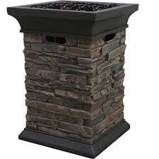 Top brands in stock now. Waghete Summit Stone Square Column Gas Fire Pit By Havenside Home Overstock 29063176