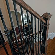 Stair Parts 55 In X 5 In Unfinished Red Oak Box Newel 4191r 056 Hd00l The Home Depot Stair Railing Makeover Metal Stair Railing Wrought Iron Stair Railing