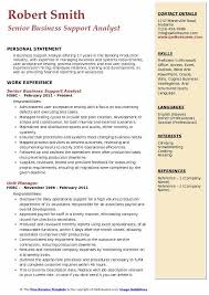 Business Support Analyst Resume Samples Qwikresume