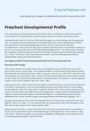 If values are variable they can be changed by the program and the user. Preschool Developmental Profile Essay Example