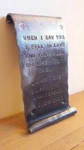 Iron Scroll 6th Anniversary Gift Partner Iron Wedding Vows For Him Blacksmith Made Personalised Certificate Of Love Iron Anniversary Gifts 6th Anniversary Gifts Bday Gifts For Him