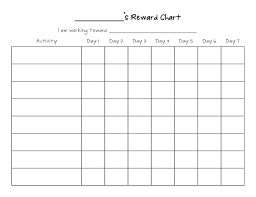 printable reward chart template reward chart template