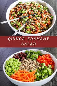 Quinoa Edamame Salad Plant Based Life 123 Recipe Edamame Salad Edamame Recipes Vegan Salad Recipes
