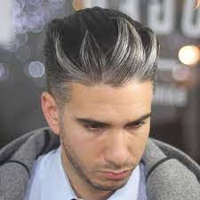 Silver Hair Highlights For Men Silver Hair Highlights Men Hair Highlights Men Hair Color