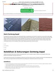 Atap bitumen bandung yang kami jual mempunyai kualitas terbaik. Supplier Jual Genteng Aspal Harga Terbaru 2019 Paling Murah Pages 1 5 Flip Pdf Download Fliphtml5
