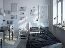 A wicker headboard is the perfect backdrop for a blue and brown coastal bedroom design like this one. Bedroom Nordic Room Design Novocom Top