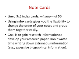 Includes explanations of the purpose for cards, how to put them together. 300 Index Cards Research Paper Index Cards