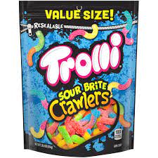 Trolli Very Berry Sour Brite Crawlers Gummy Worms Candy Bag 9 Oz Walmart Com Walmart Com