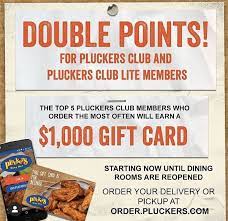 Happy hour at pluckers at pluckers promo codes & deals. Pluckers Wing Bar On Twitter If You Re Not A Pluckers Club Member You Re Missing Out On Double Points And A Chance To Win A 1 000 Gift Card Just Saying Https T Co 7dslollm0w
