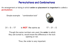 Permutations Combinations