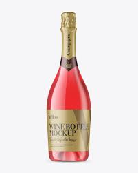 Follow the cocktail recipe below to learn how to make a mock pink champagne #2. Pink Champagne Bottle Mockup Front View In Bottle Mockups On Yellow Images Object Mockups