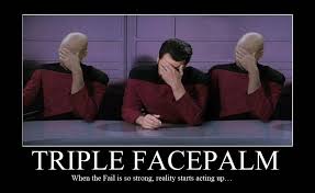 Triple Facepalm Picard 812 Jpg 980 600 Digitalbritain No It Isn T It Isn T Fibre Broadband Through A Copper Phone Line Could Someone Star Trek Humor Trek
