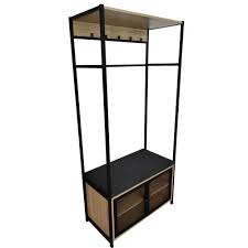 Etagere metallique ikea frais etagere industrielle ikea meilleur de ikea etagere inox elegant s etagere. Meuble D Entree Vestiaire Gaspard Avec Banc Coussin Et Etageres A Chaussures 5 Crochets Cadre En Metal Hauteur 172 Cm
