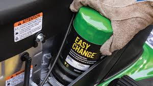 The best rule of thumb is to regularly inspect the quality of the oil on the dipstick, and change the oil whenever it appears black. John Deere New Easy Change 30 Second Oil Change System